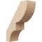 Ekena Millwork 5-inch W x 12-inch D x 16-inch H Ridgewood Rough Cedar Woodgrain TimberThane Knee Brace, Primed BRCUR05X12X16RIDRCPR - alternate 1